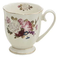 Porcelánový hrnek s květy Flower Sun - 11*8*10 cm / 290 ml