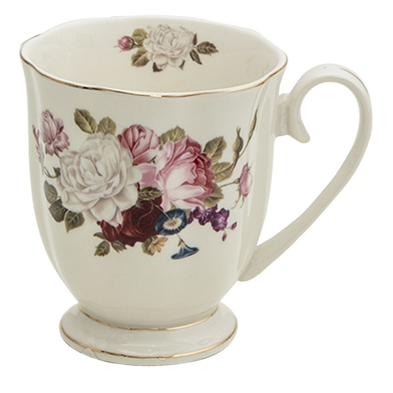Porcelánový hrnek s květy Flower Sun - 11*8*10 cm / 290 ml