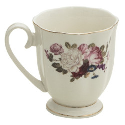 Porcelánový hrnek s květy Flower Sun - 11*8*10 cm / 290 ml