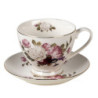 Porcelánový šálek s podšálkem Flower Sun - Ø 13*2 / Ø 8*7 cm / 200 ml