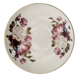 Porcelánový šálek s podšálkem Flower Sun - Ø 13*2 / Ø 8*7 cm / 200 ml