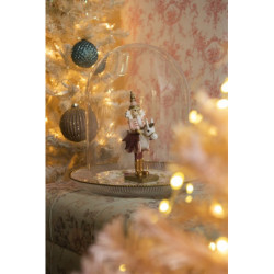 Porcelánový vlněný dezertní talířek s květy - Ø 21*2 cm