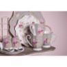 Porcelánový šálek s podšálkem Flowers - Ø 15*2 / 12*8*7 cm / 200 ml