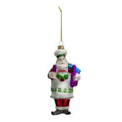 Vánoční ozdoba ve tvaru Santy - Ø 8*6*17cm
