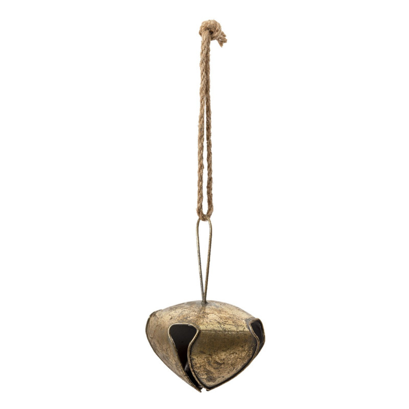 Zlatá závěsná dekorativní rolnička - Ø 11*18 cm